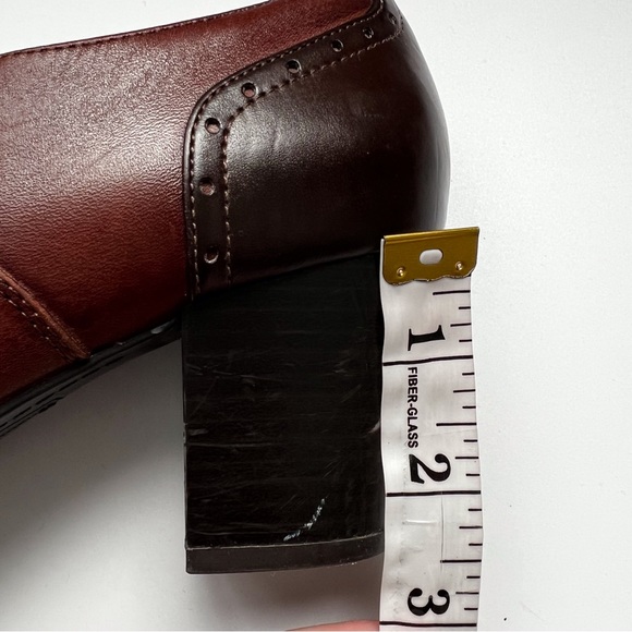 Naturalizer Safara Brown Heel Oxford Lace Up Loafer Bootie Academia Women’s 8 - Picture 8 of 12